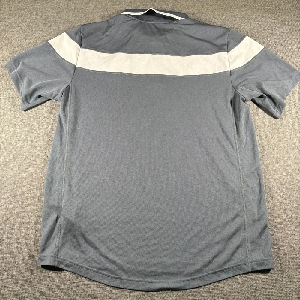 Adidas Golf Polo Shirt Mens L Gray Climalite Short Sleeve Stretch Performance